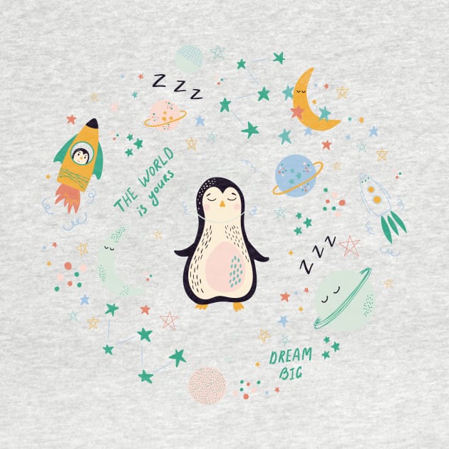 Baby space collection with rockets, stars and planets. by DanielK